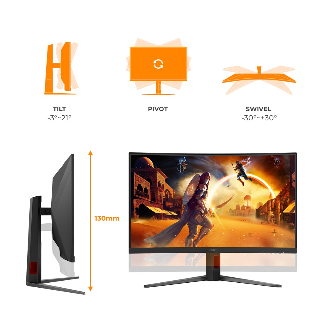 AOC G4 C32G4Z computer monitor 80 cm (31.5") 1920 x 1080 pixels Full HD LCD Black, Red-1