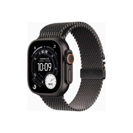 Apple Watch Ultra 3 GPS + Cellular 49mm Black Titanium Case with Black Titanium Milanese Loop - Medium-2