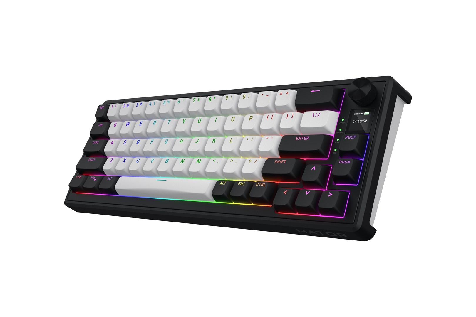HATOR Skyfall 65 MAG ULTIMA 8K wireless keyboard Gaming USB + RF Wireless + Bluetooth QWERTY US English Black, White-1