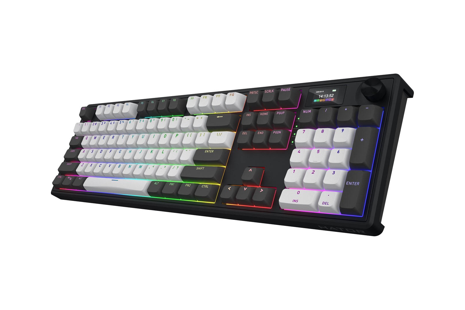HATOR Skyfall Pro Wireless 100 keyboard Gaming USB + RF Wireless + Bluetooth QWERTY US English Black, Grey-2