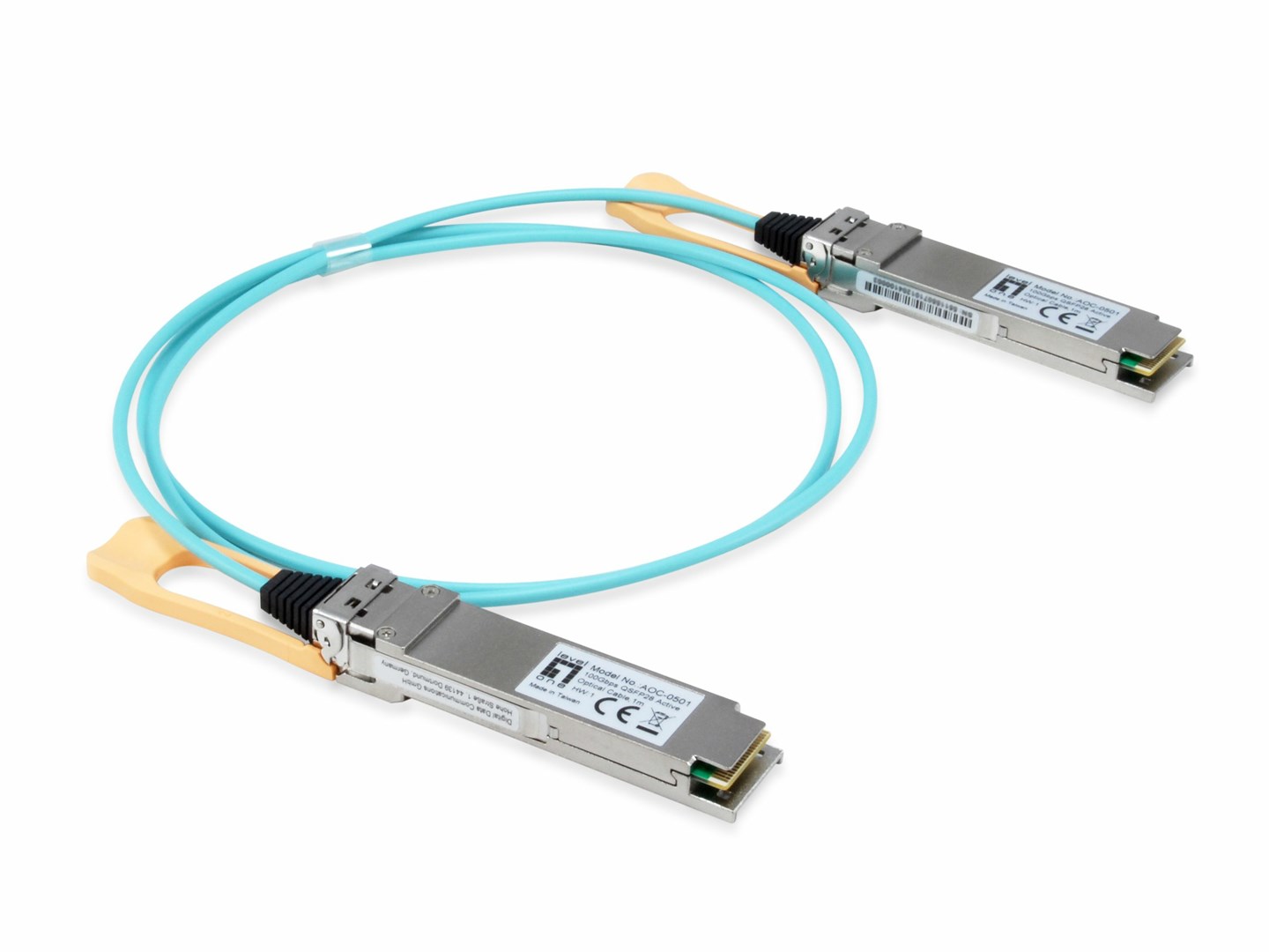 LevelOne AOC-0503 network transceiver module Fiber optic 103100 Mbit/s QSFP28 850 nm