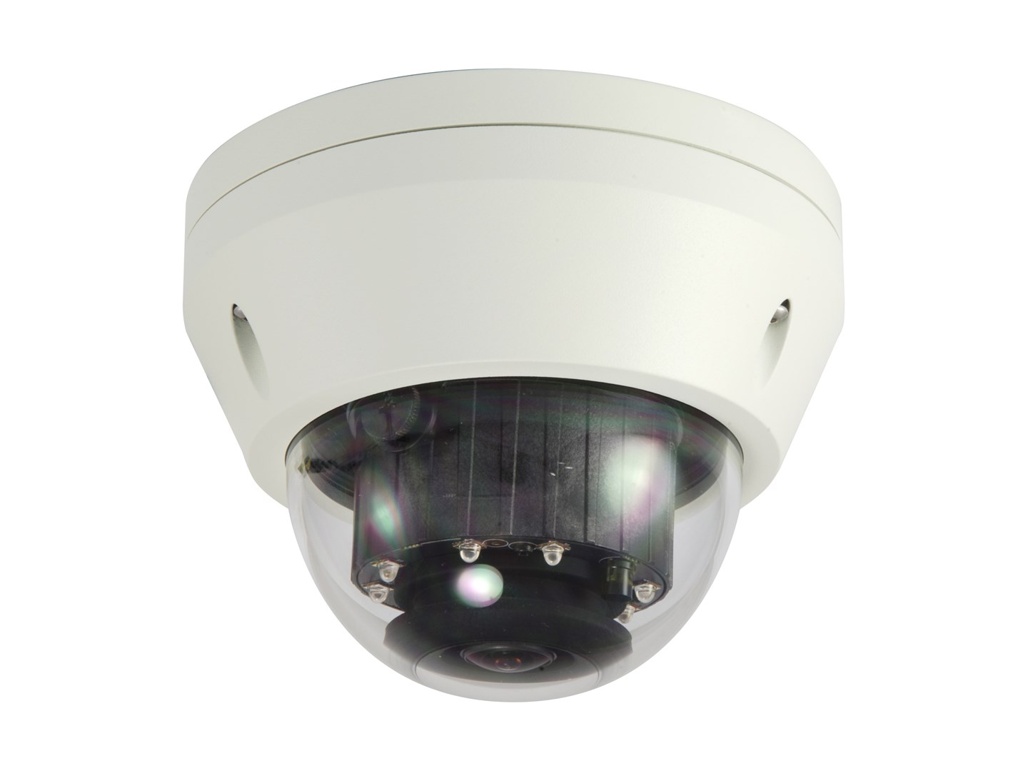 LevelOne HUBBLE Fixed Dome IP Network Camera, H.265, 3-Megapixel, 802.3af PoE, IR LEDs, Indoor/Outdoor, Vandalproof
