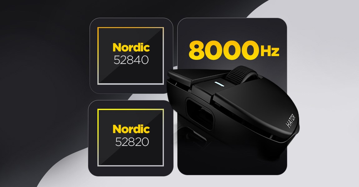 Bežični gaming miš HATOR Quasar 3S Ultima 8K Wireless, crna boja-4
