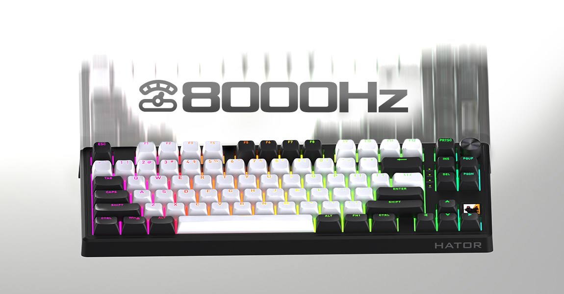 HATOR Skyfall 80 MAG ULTIMA 8K wireless keyboard Gaming USB + RF Wireless + Bluetooth QWERTY US English Black, White-17