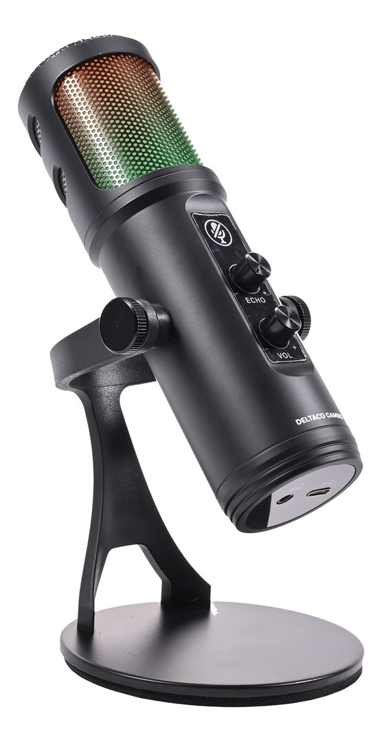 Mikrofon DELTACO GAMING GAM-171 USB Podcast Kit, crna boja-2