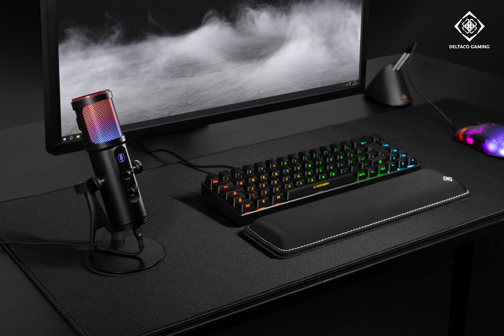 Mikrofon DELTACO GAMING GAM-171 USB Podcast Kit, crna boja-8
