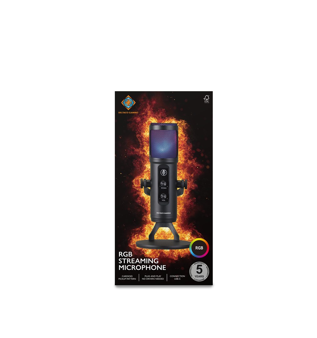 Mikrofon DELTACO GAMING GAM-171 USB Podcast Kit, crna boja-9
