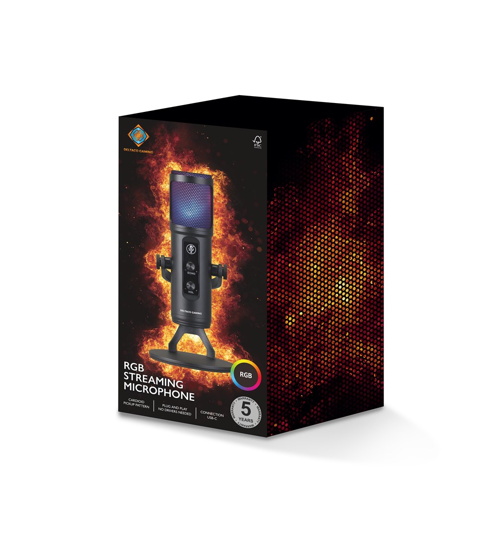 Mikrofon DELTACO GAMING GAM-171 USB Podcast Kit, crna boja-10