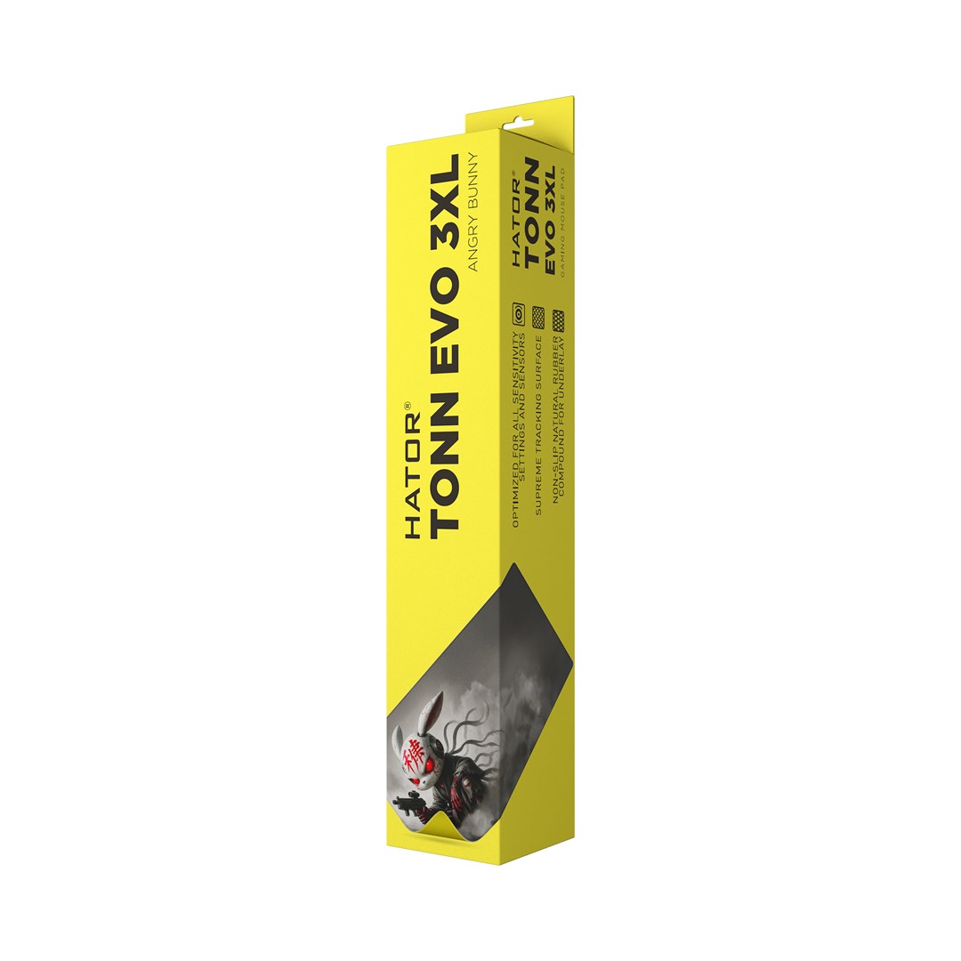 HATOR Tonn EVO 3XL Angry bunny Gaming mouse pad Multicolor-5