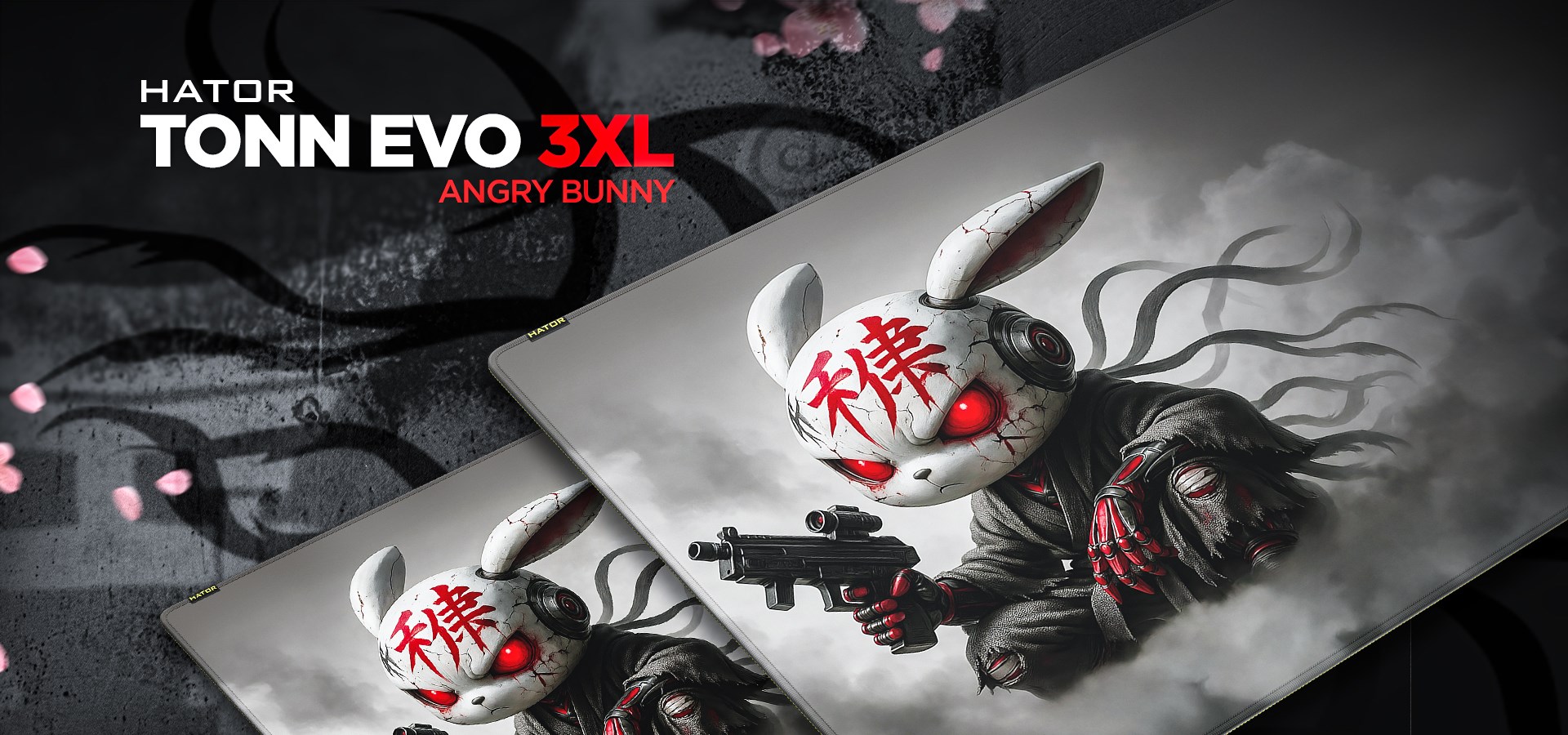 HATOR Tonn EVO 3XL Angry bunny Gaming mouse pad Multicolor-9
