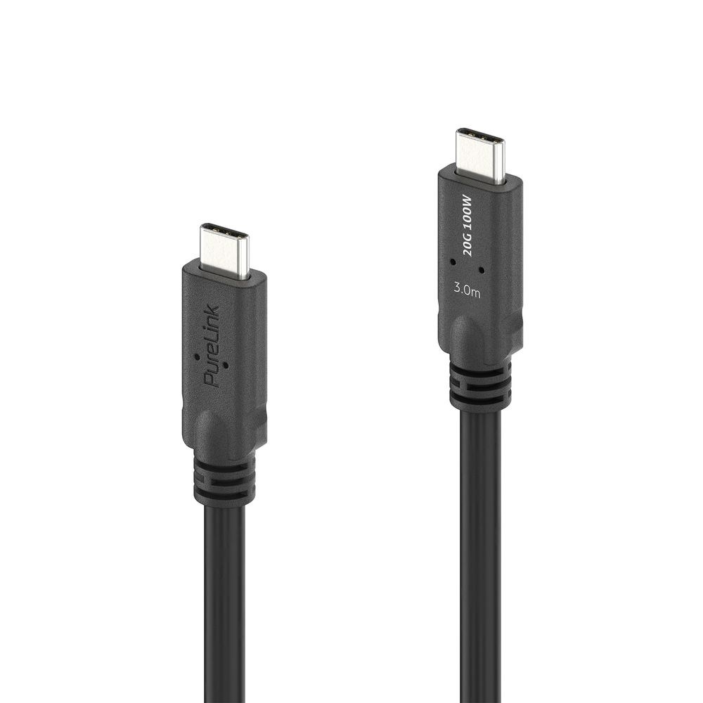 USB-C kabel PURELINK PI6600-030 (USB4, 20Gbps, 100W, 3m), crna boja-1