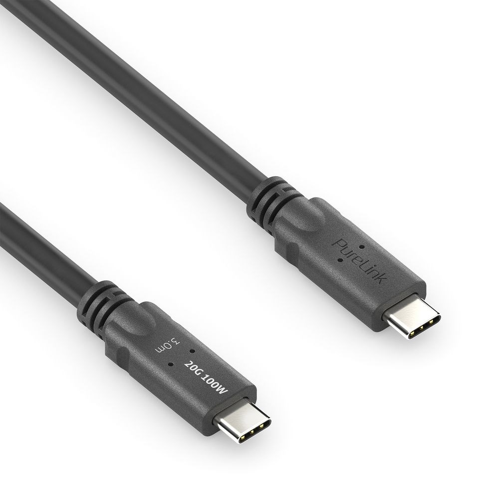 USB-C kabel PURELINK PI6600-030 (USB4, 20Gbps, 100W, 3m), crna boja-2