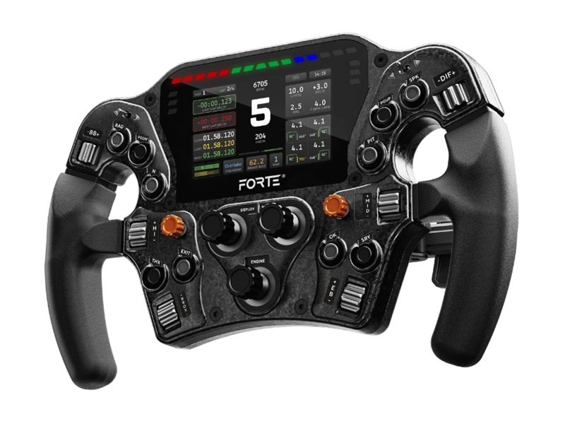 Button Box ASETEK SimSports Forte Formula Pro (4.3" LCD, aRGB), crna boja-0