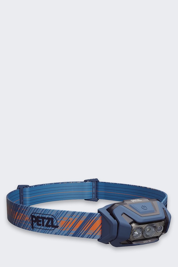 Naglavna svjetiljka PETZL ARIA 2R RGB (600 lumena, punjiva) plava boja-0