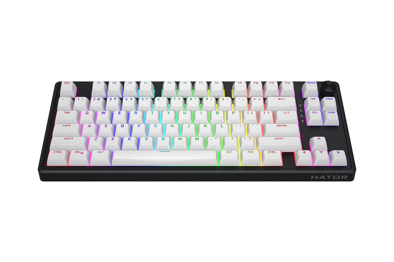 HATOR Skyfall Wireless 80 keyboard Gaming USB + RF Wireless + Bluetooth QWERTY US English Black, White-16