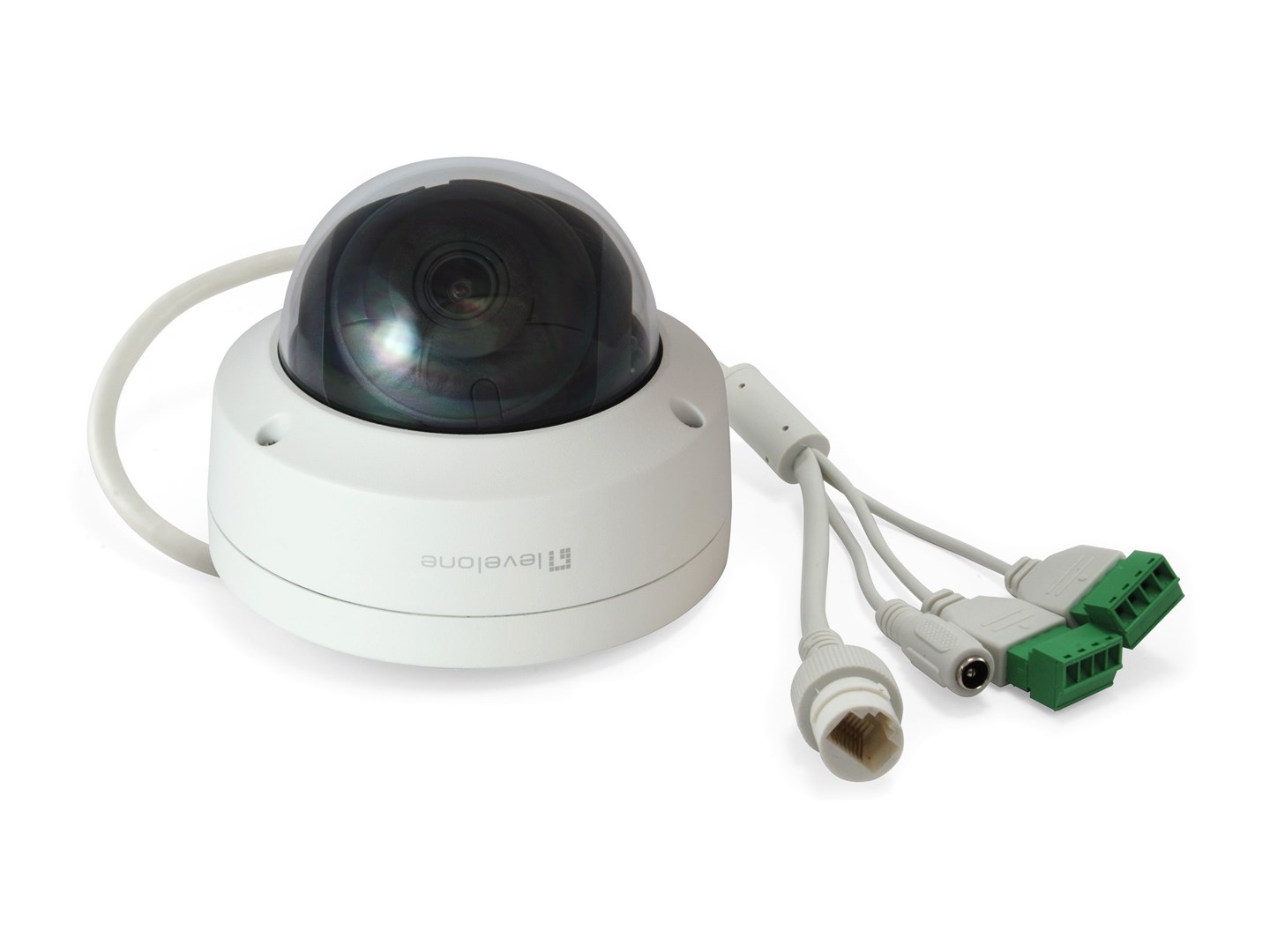 LevelOne GEMINI Fixed Dome IP Network Camera, 4-Megapixel, H.265, 802.3af PoE, IR LEDs, Indoor/Outdoor-1
