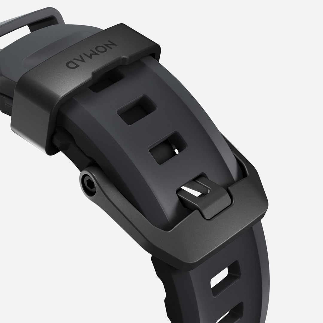 Remen NOMAD Rocky Point Band za Apple Watch (49/45/44/42mm), crna koža, titanij-3