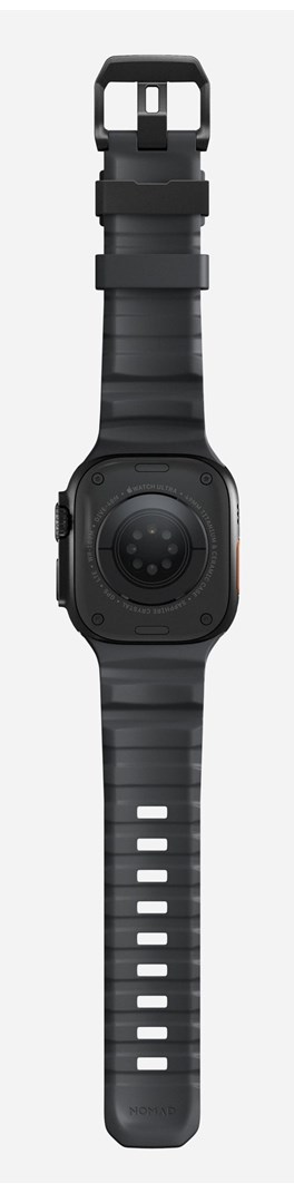 Remen NOMAD Rocky Point Band za Apple Watch (49/45/44/42mm), crna koža, titanij-6