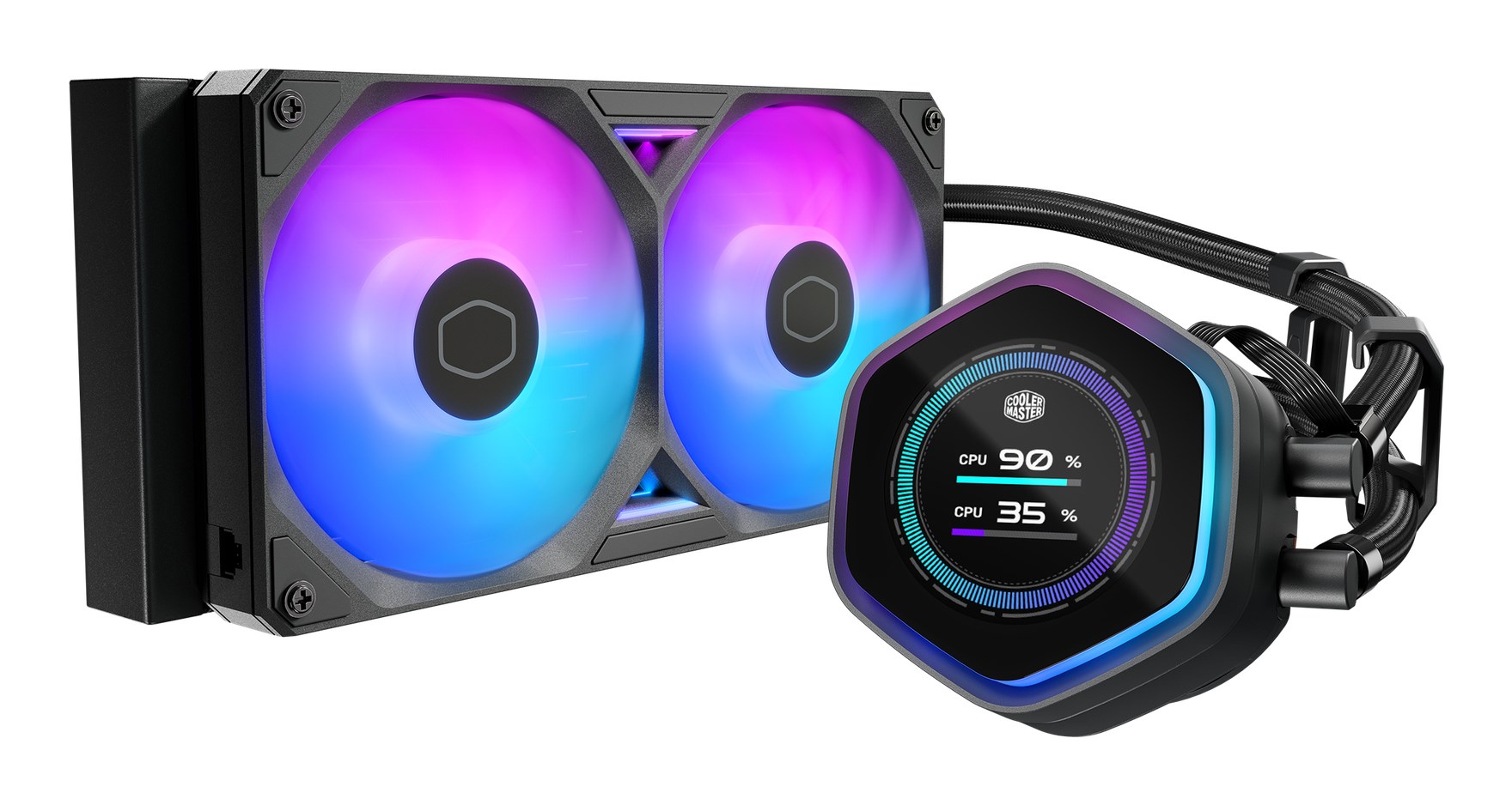 Tekuće hlađenje za procesor COOLER MASTER MasterLiquid Atmos II 240 LCD, crna boja