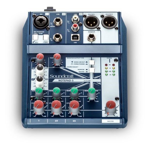 Soundcraft Notepad-5 - Analogowa konsoleta mikserska
