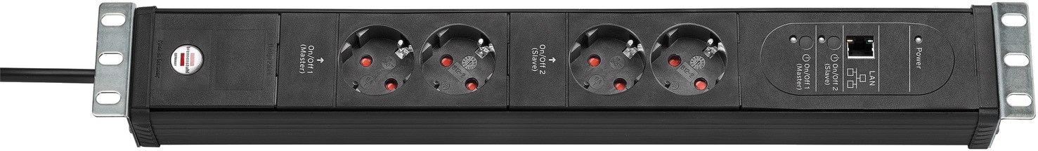 Brennenstuhl 1156057984 power extension 3 m 4 AC outlet(s) Black-0