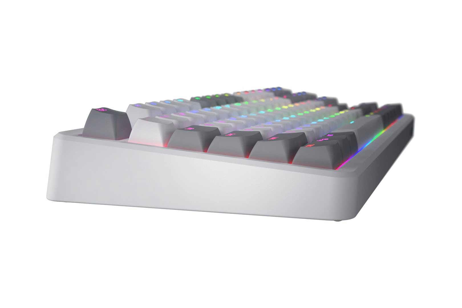 HATOR Rockfall 3 TKL Wireless, white, QMK/VIA, OMA profile white-black keycaps Keyboard - linear mechanical hotswap switches - US - ANSI Layout-4