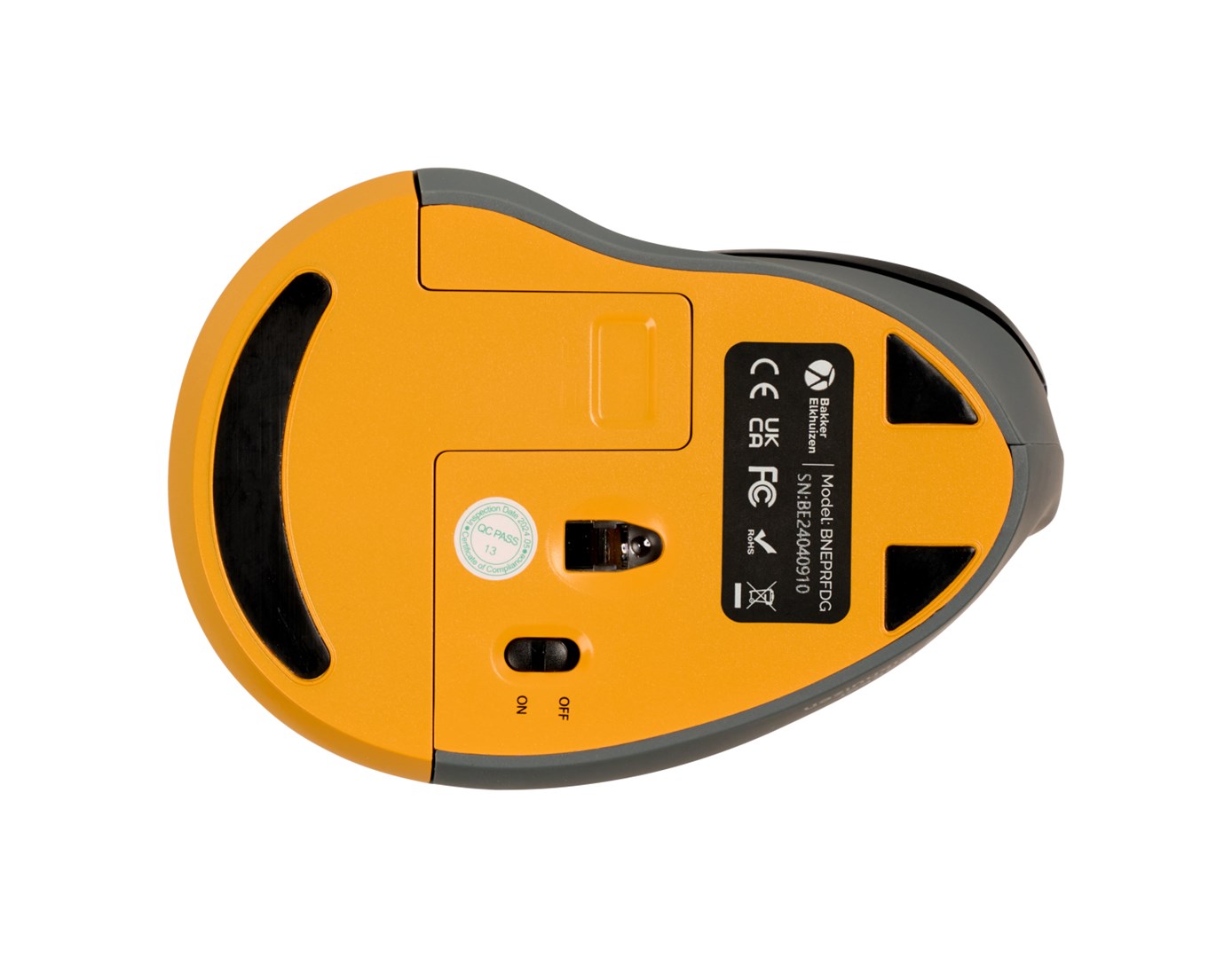 Ergonomski bežični miš BAKKERELKHUIZEN PRF Mouse Wireless, tamno siva boja-10