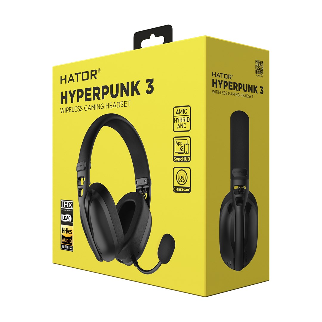 HATOR Hyperpunk 3 Wireless Headset Wired & Wireless Head-band Gaming USB Type-C / USB Type-A Bluetooth Black-9