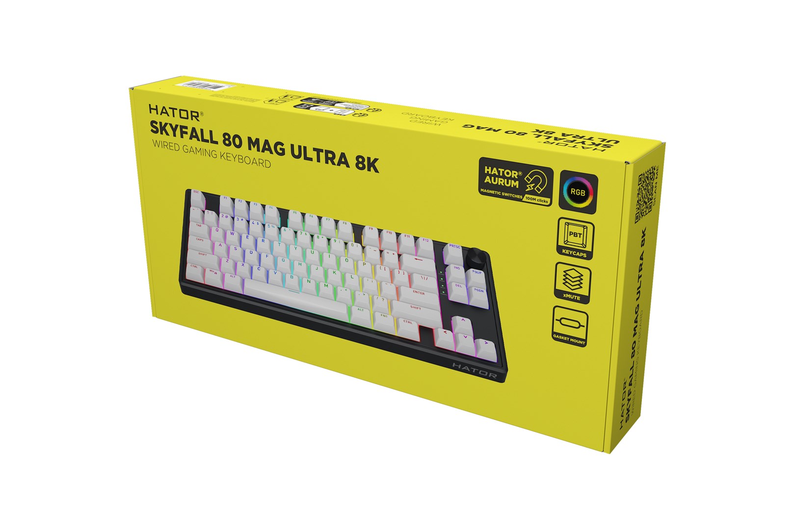 HATOR Skyfall 80 MAG ULTRA 8K keyboard Gaming USB QWERTY US English Black, White-14