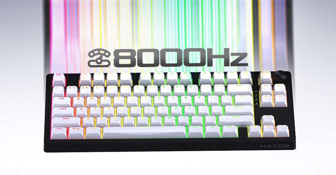HATOR Skyfall 80 MAG ULTRA 8K keyboard Gaming USB QWERTY US English Black, White-11