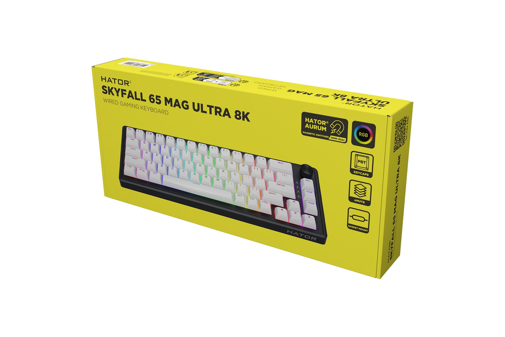 HATOR Skyfall 65 MAG ULTRA 8K keyboard Gaming USB QWERTY US English Black, White-12