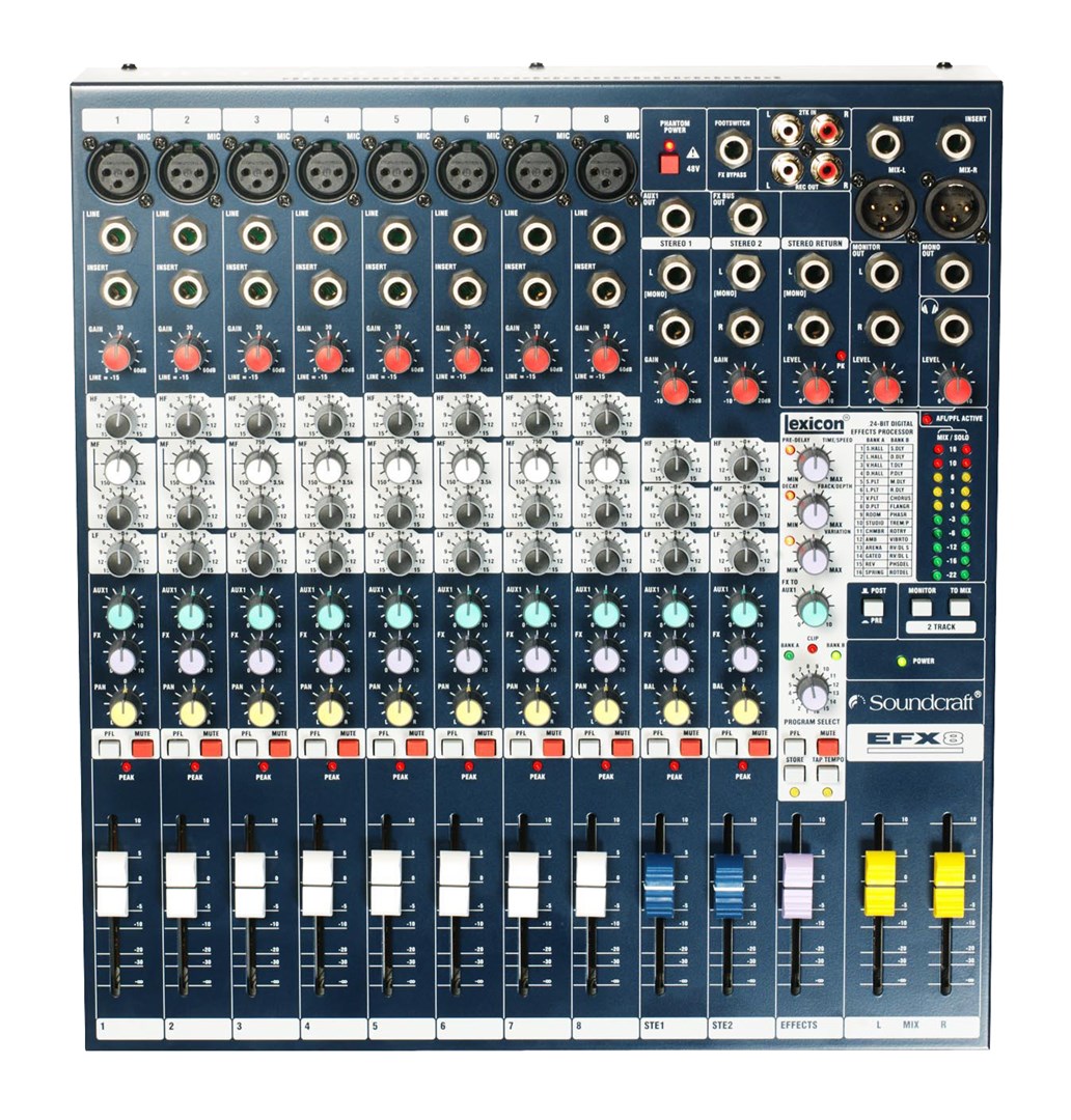 Soundcraft EFX8 - Analogowa konsoleta mikserska, procesor efektów-0