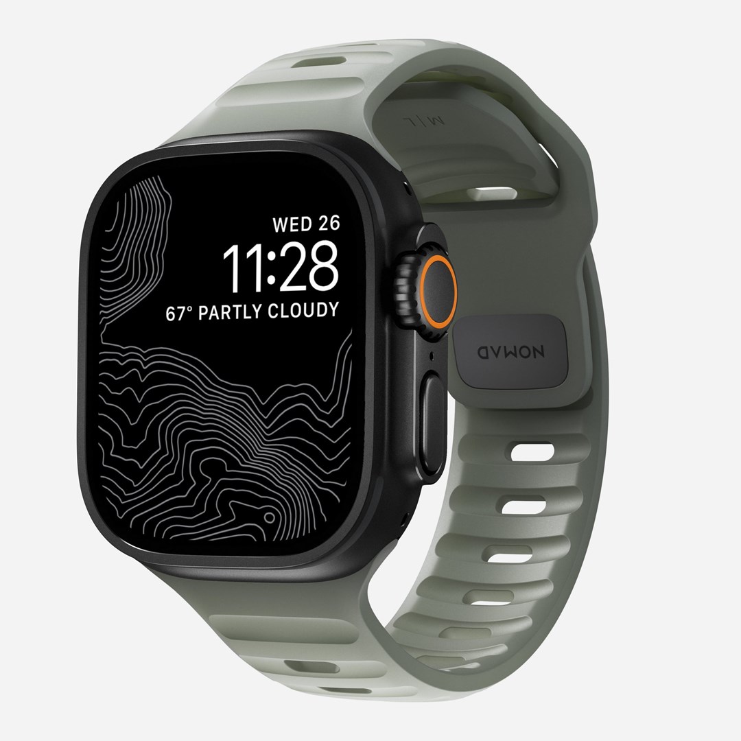 Remen za pametni sat NOMAD Sport Band za Apple Watch 49/45/44/42mm (Ash Green)