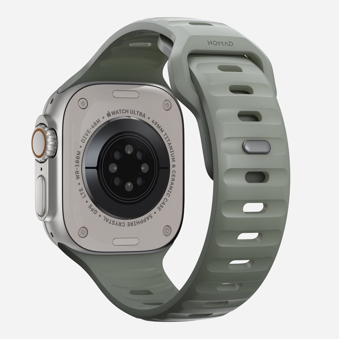 Remen za pametni sat NOMAD Sport Band za Apple Watch 49/45/44/42mm (Ash Green)-1