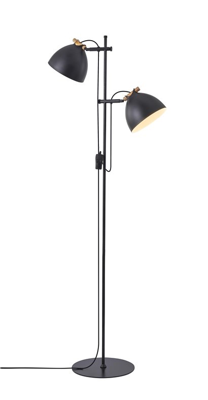 FLOOR LAMP 18X150CM 2XG9 BLACK COLOR-0