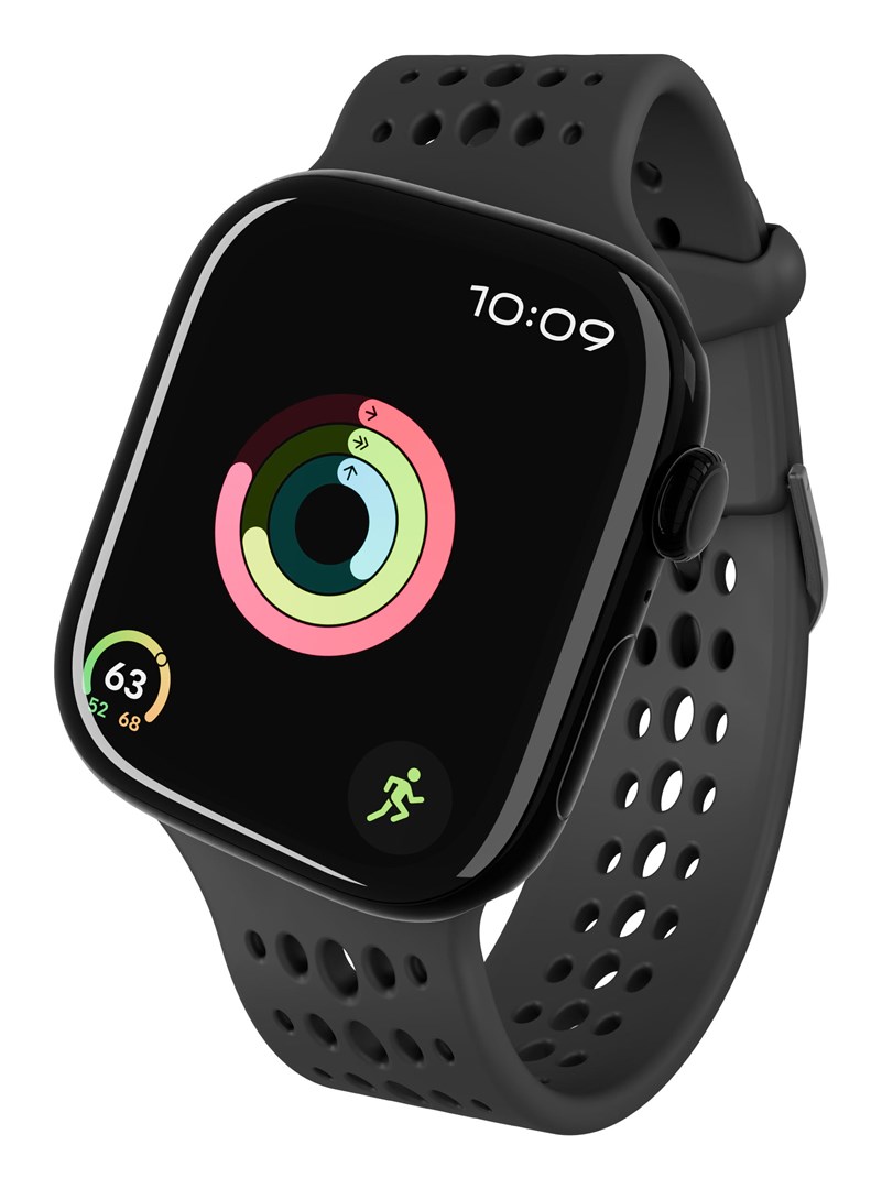 Remen DECODED Ares O za Apple Watch (42/44/45/49mm), silikonski, crna boja-4