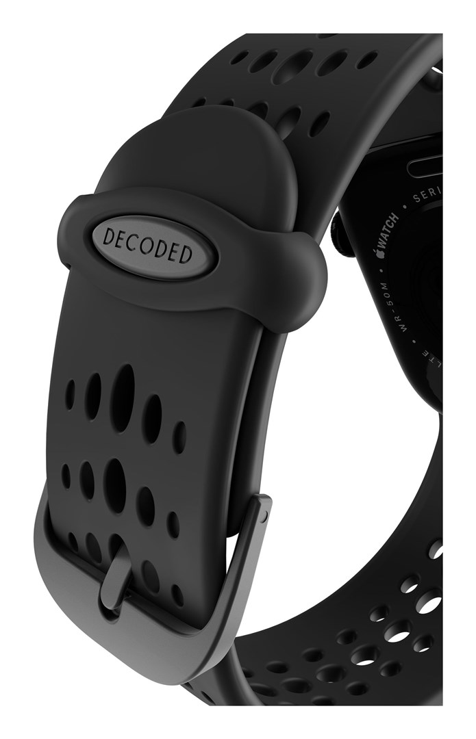 Remen DECODED Ares O za Apple Watch (42/44/45/49mm), silikonski, crna boja-3