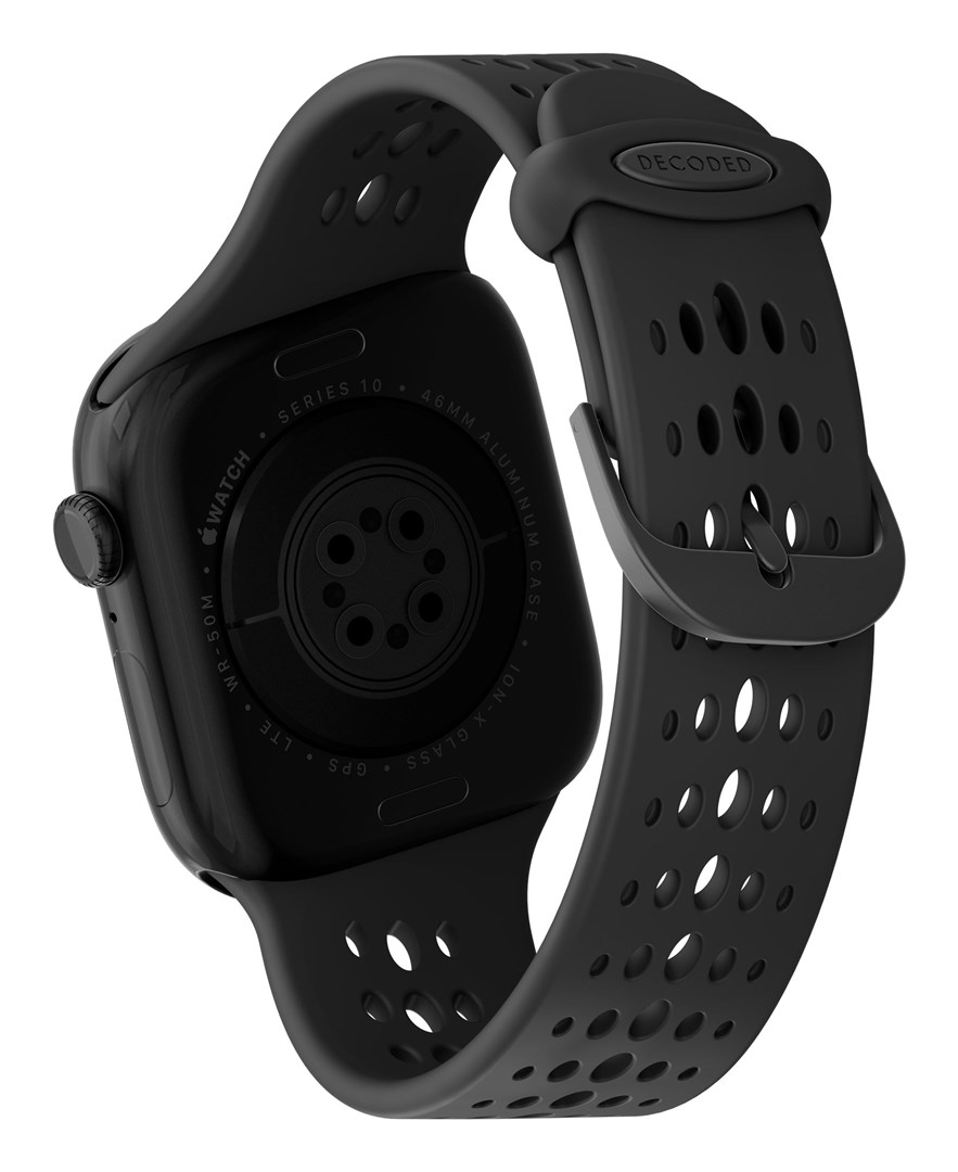 Remen DECODED Ares O za Apple Watch (42/44/45/49mm), silikonski, crna boja-2