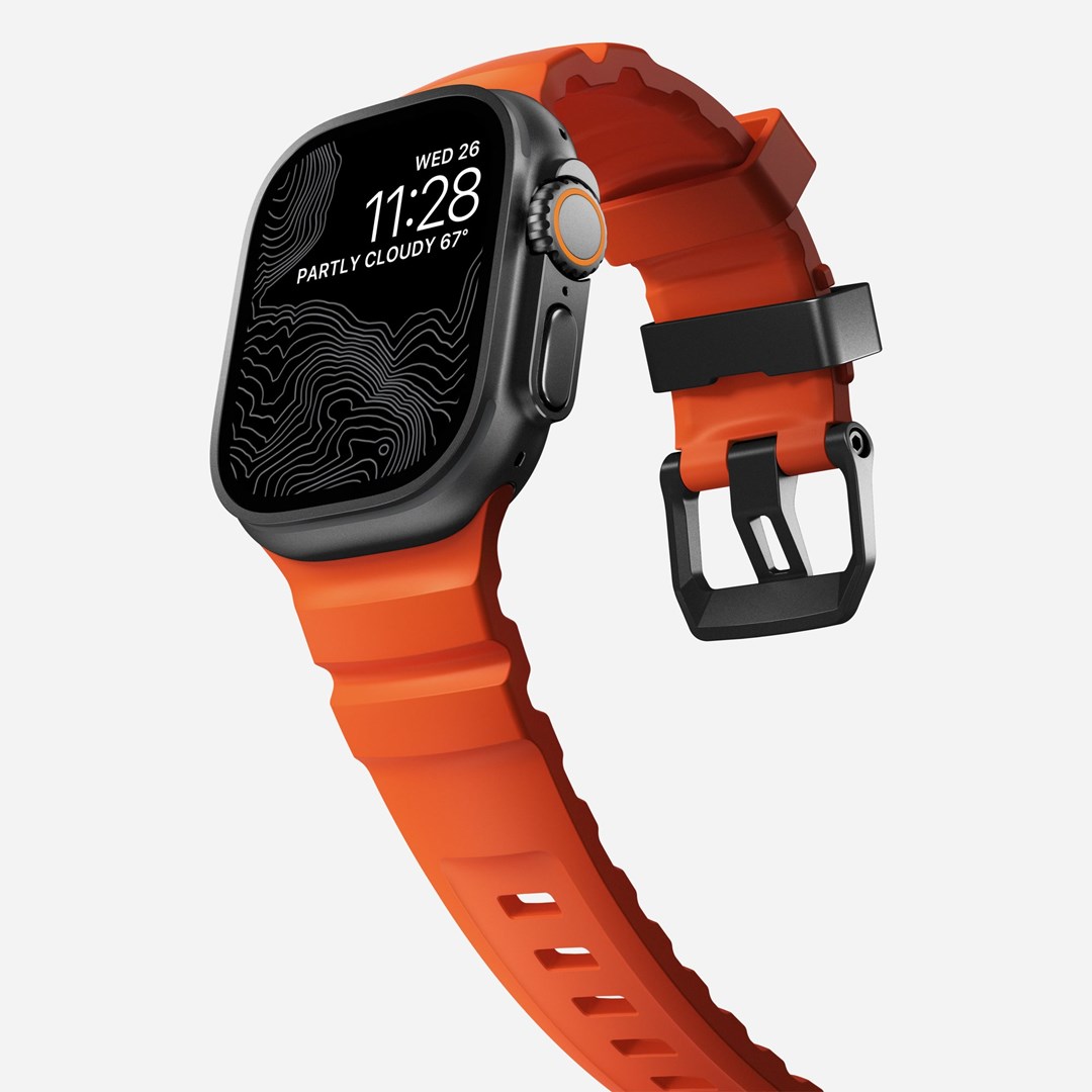 Remen za sat NOMAD Rocky Point Band (crna koža / titanij) za Apple Watch 49/45/44mm-7