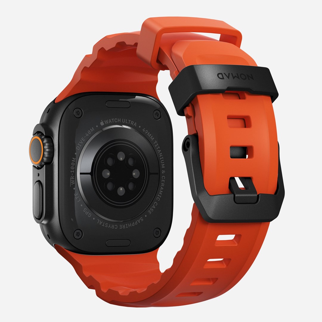 Remen za sat NOMAD Rocky Point Band (crna koža / titanij) za Apple Watch 49/45/44mm-1