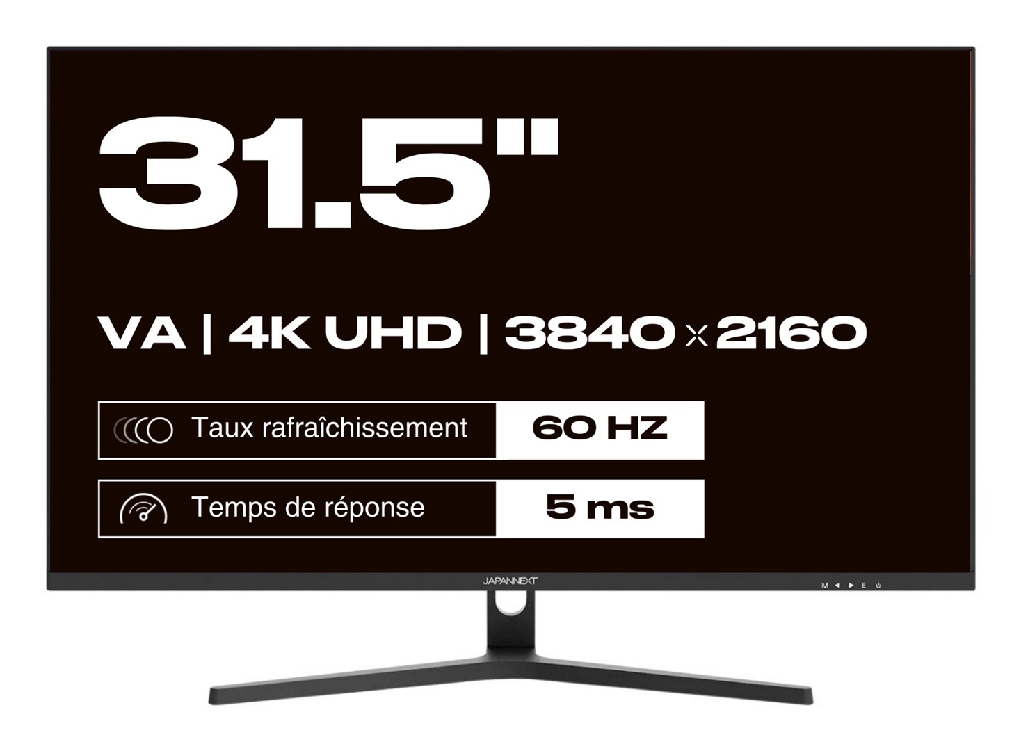Monitor JAPANNEXT JN-V315UHDR 31.5" (VA, 4K UHD, 60Hz, HDR, crna boja)-1