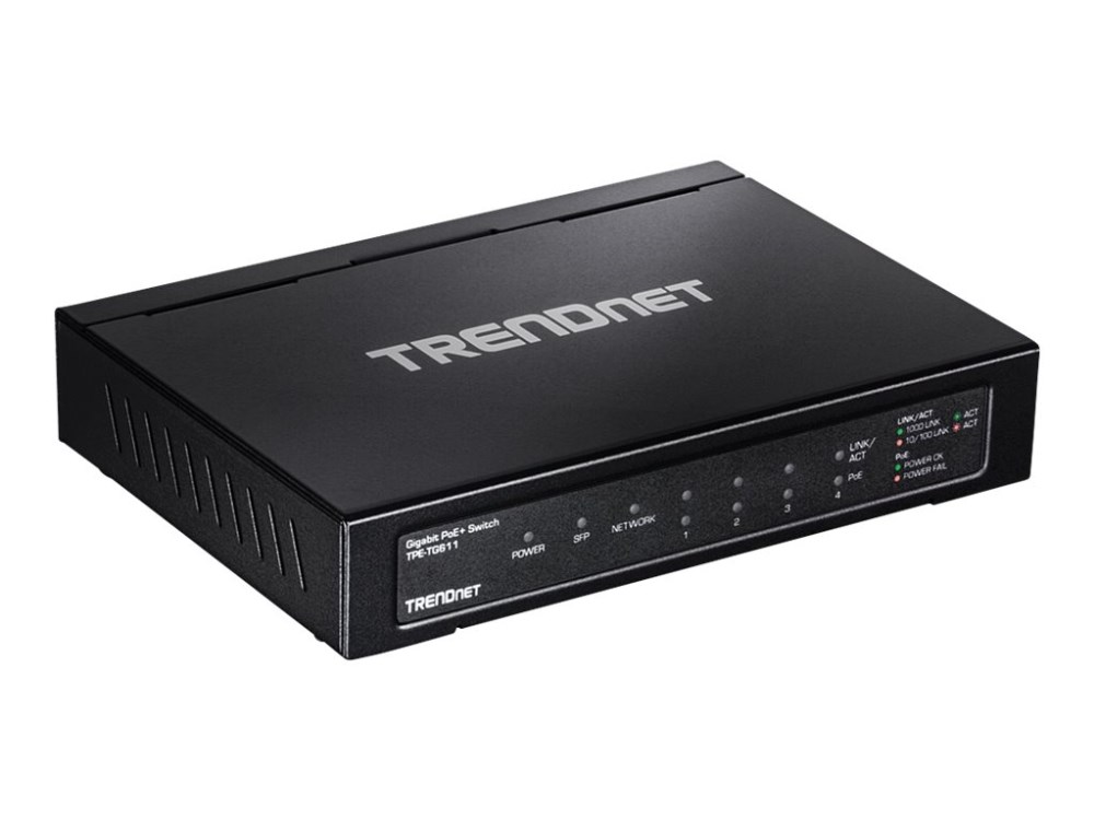 Trendnet TPE-TG611 network switch Gigabit Ethernet (10/100/1000) Power over Ethernet (PoE) Black-5