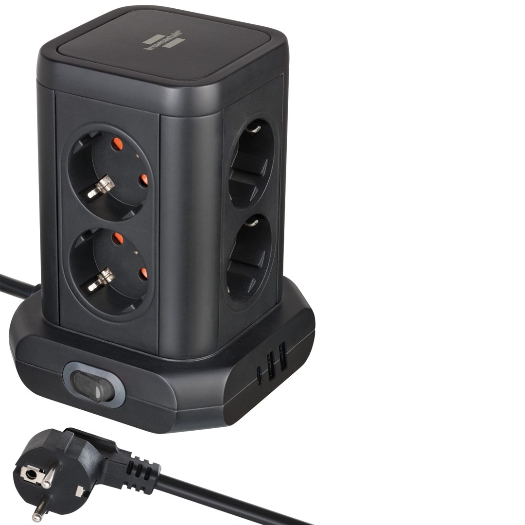 Produžni kabel BRENNENSTUHL Premium-Line (8 utičnica, 2m kabel) crna boja-6