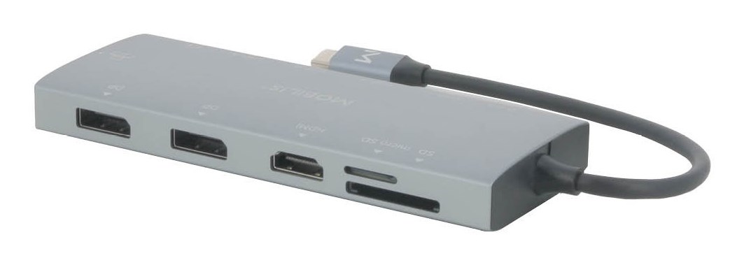 MOBILIS U-DOCK 11-u-1 USB-C docking stanica, siva boja-1