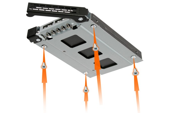 Icy Dock MB411SPO-B drive bay panel Black-2