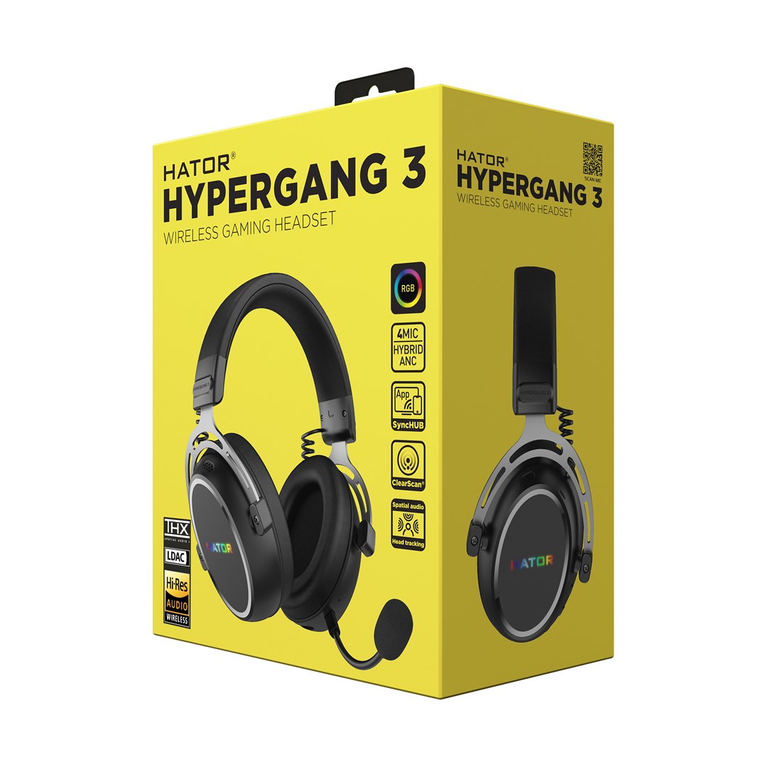 HATOR Hypergang 3 Wireless Headset Head-band Gaming USB Type-C / USB Type-A Bluetooth Black-8