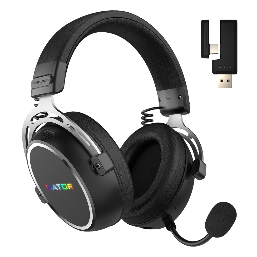 HATOR Hypergang 3 Wireless Headset Head-band Gaming USB Type-C / USB Type-A Bluetooth Black