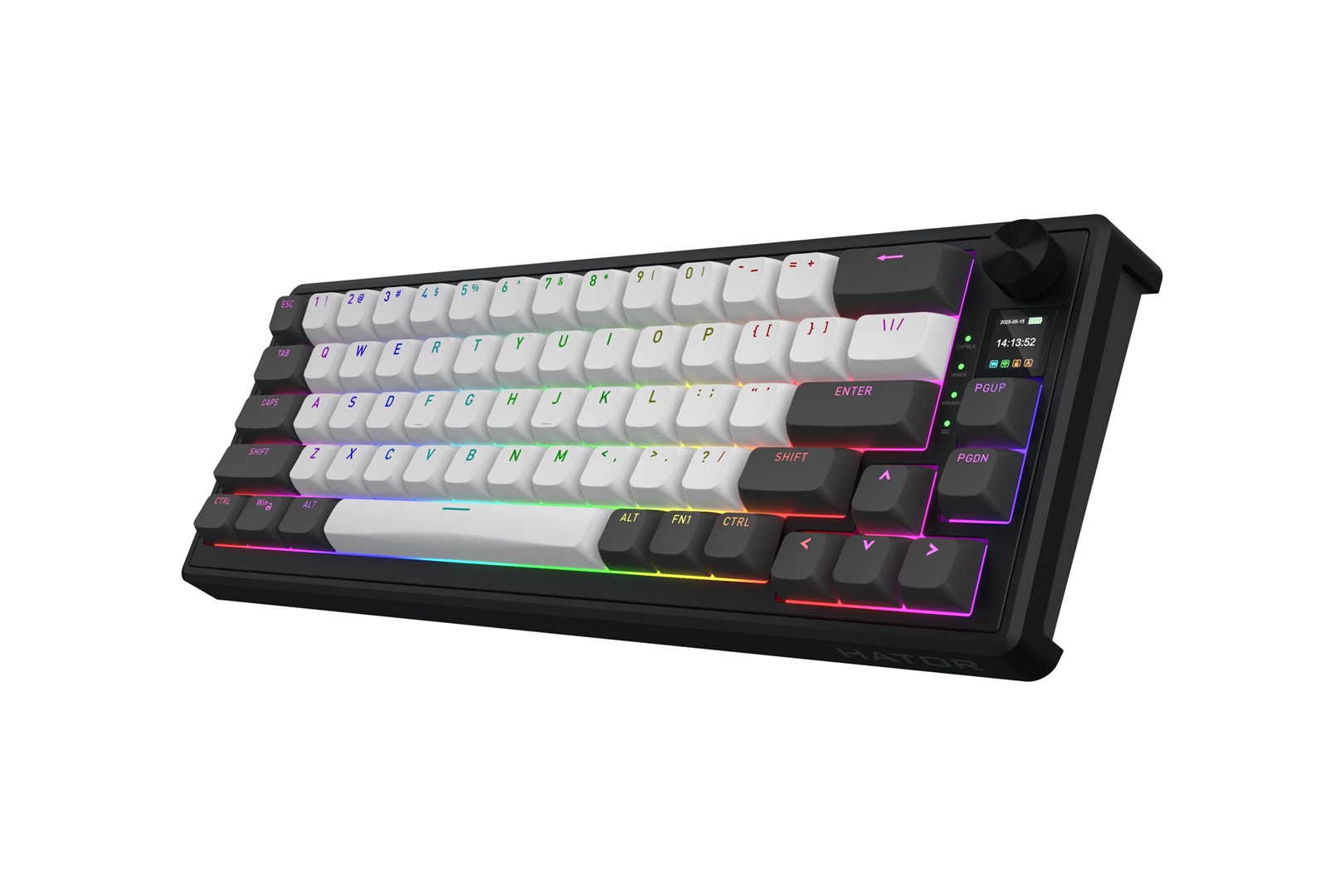 HATOR Skyfall Pro Wireless 65 keyboard Gaming USB + RF Wireless + Bluetooth QWERTY US English Black, Grey-2