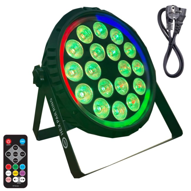 LIGHT4ME HEX PAR RING reflektor sceniczny efekt oś-0