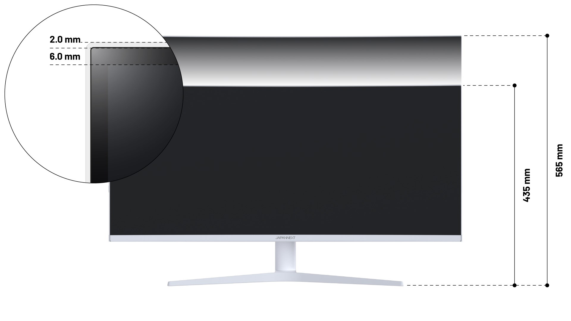 Monitor JAPANNEXT JN-IPS340UWQHD60C-C65W-HS-W 34" (IPS, UWQHD, 60Hz, 5ms, USB-C 65W, zakrivljeni)-5
